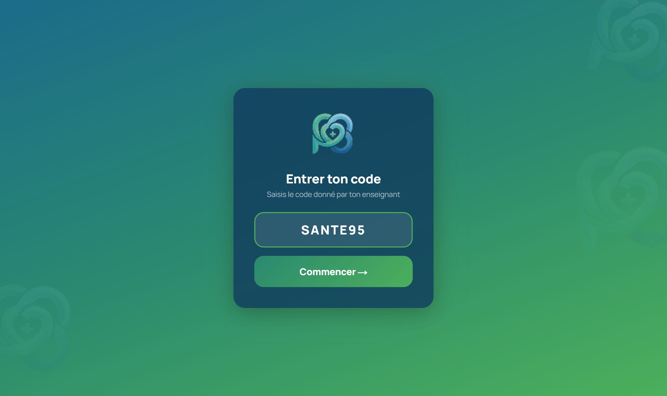 Le code saisi, il n'y a plus qu'à commencer.