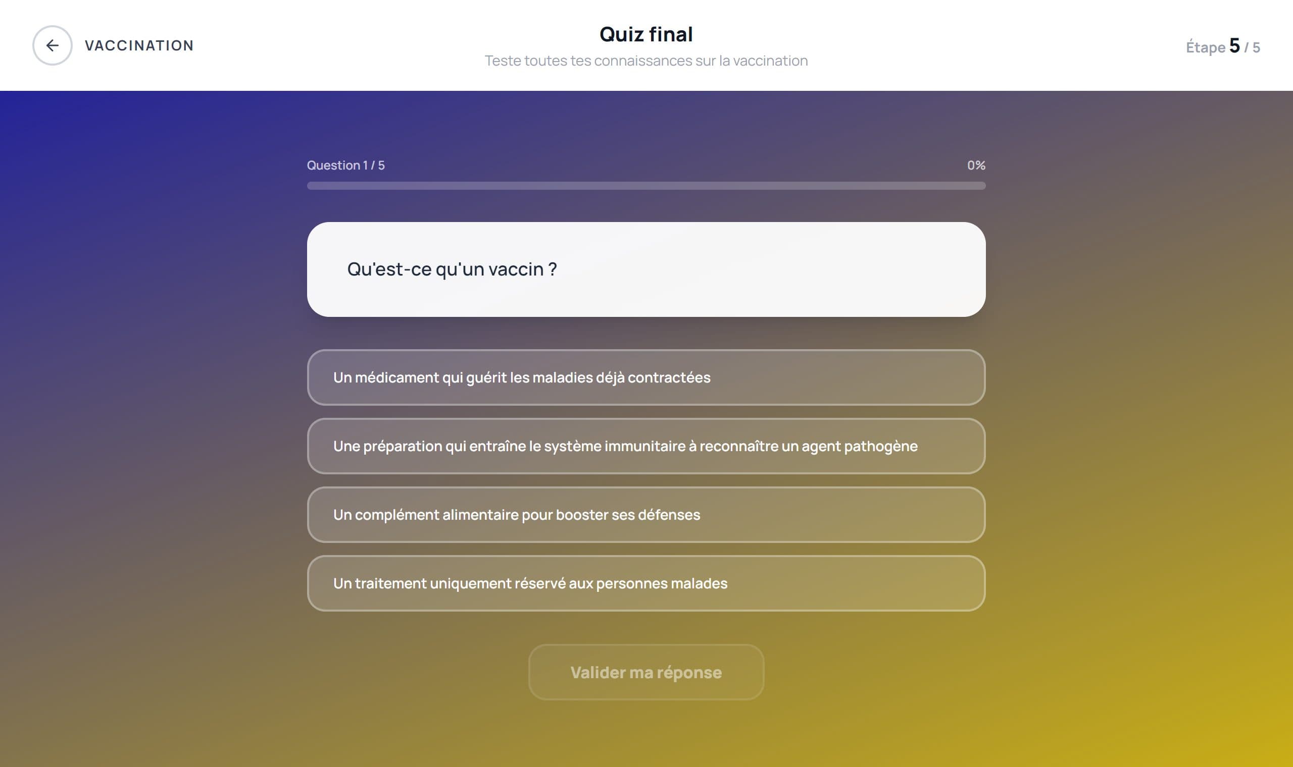 Une question, plusieurs réponses possibles.